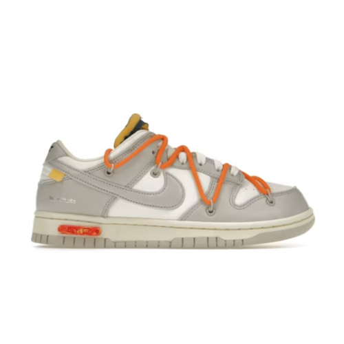 Nike Dunk Low Off-White Lot 12 Streetwear Sneakers White and Gray