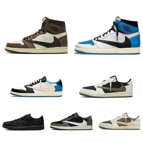 Nike Air Jordan 1 x Travis Scott Retro Sneakers Multicolor