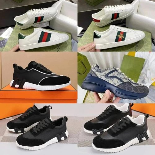 Gucci Ace and Rhyton Chunky Sneakers White and Black
