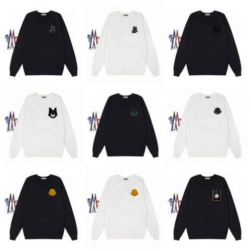 Moncler Genius Collection Crewneck Knit Sweater Black and White
