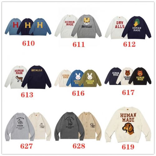 Human Made Graphic Knit Sweater Oversized Crewneck Multicolor