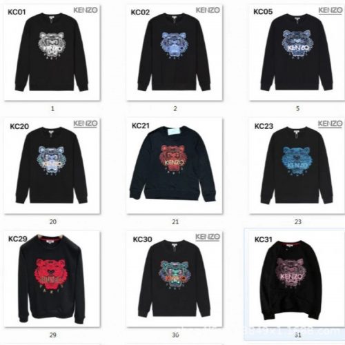 Kenzo Tiger Graphic Cotton Sweatshirt Black