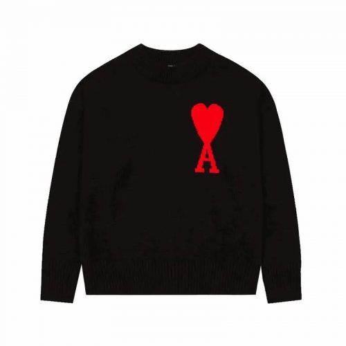 Ami Paris AMI Ami de Coeur Knit Sweater Black
