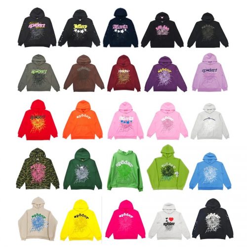 Sp5der Sp5der Web Graphic Streetwear Hoodie Multicolor