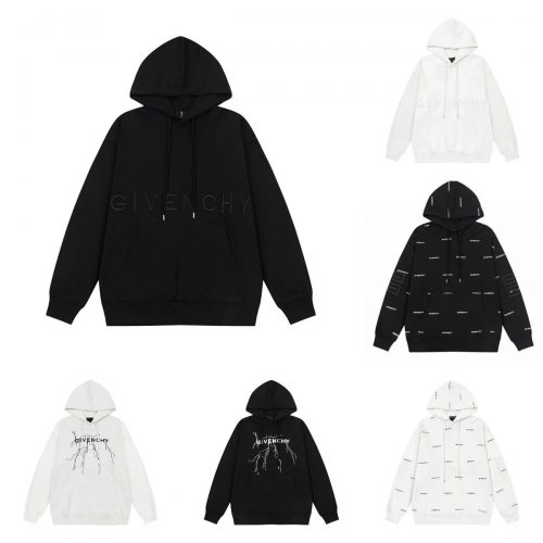 Givenchy Graphic Print Cotton Hoodie Multicolor