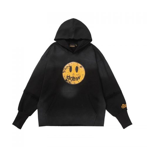 Drew House Distressed Mascot Oversized Hoodie Black