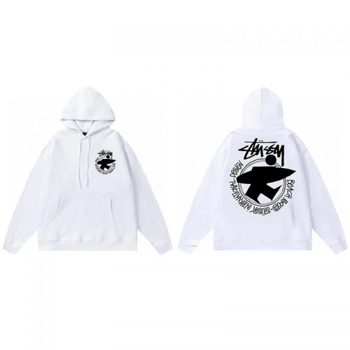 Stussy Beach Roots International Design Graphic Hoodie White
