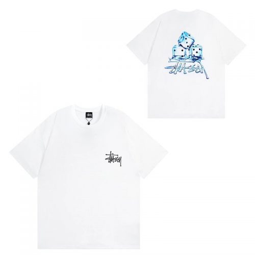 Stussy Dice Graphic Tee Cotton T-Shirt White