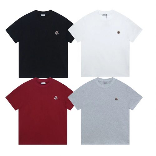 Moncler Basic Cotton T-Shirt Crewneck Short Sleeve Tee Multicolor