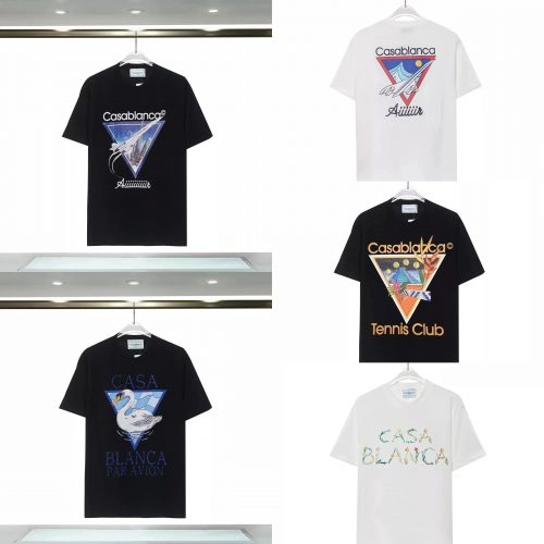 Casablanca Graphic Print Cotton T-Shirt Multicolor