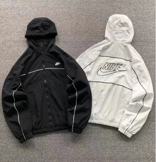 Nike Windrunner Lightweight Windbreaker Jacket Black and White