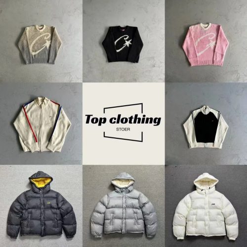 Corteiz CRTZ Mixed Collection Streetwear Knitwear and Puffer Jackets Multicolor