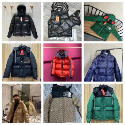 Gucci The North Face Puffer Jacket Down Jacket Multicolor