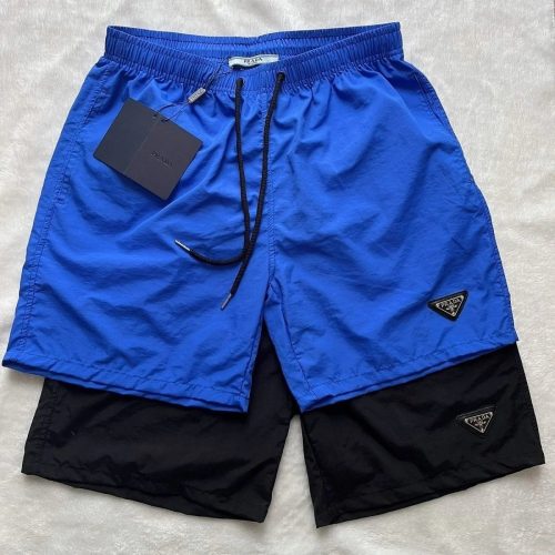 Prada Nylon Swim Shorts Casual Beachwear Blue and Black
