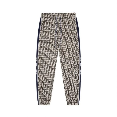 Dior Oblique Casual Joggers Beige and Navy