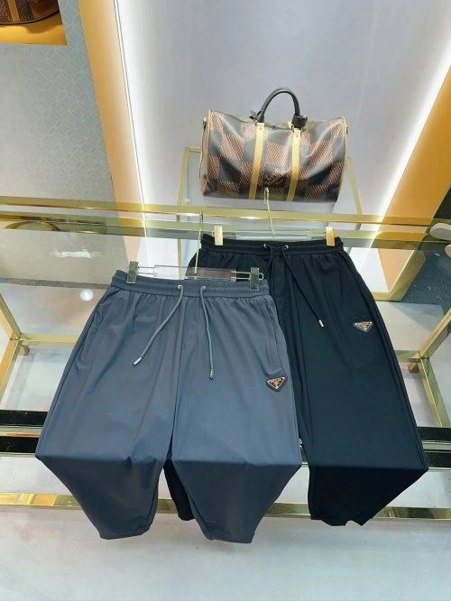 Prada Re-Nylon Casual Joggers Black and Gray