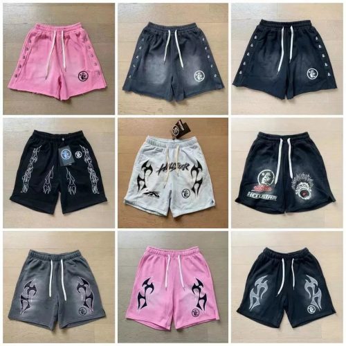 Hellstar Graphic Print Streetwear Shorts Multicolor
