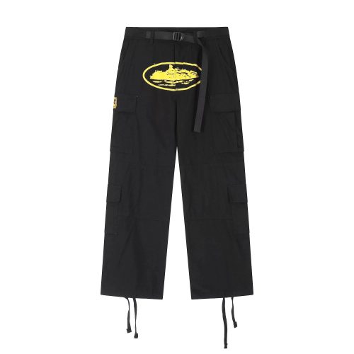 Corteiz CRTZ Cargos Streetwear Cargo Pants Black