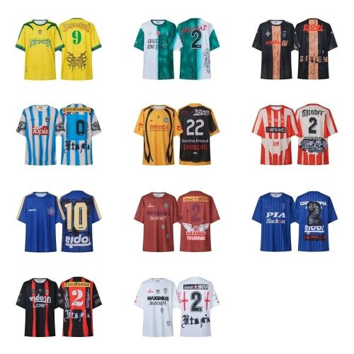 Design Graphic Soccer Jersey Streetwear Sporty Top Multicolor