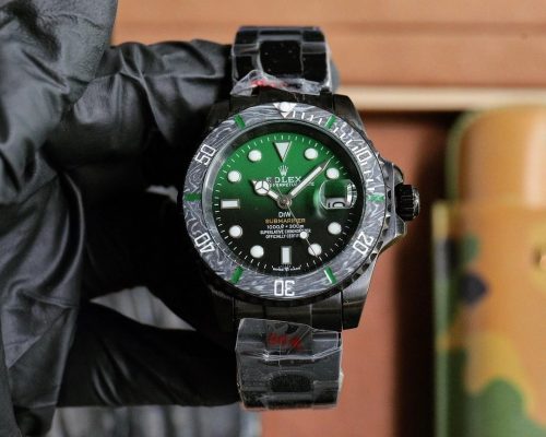 Rolex Submariner Green Dial Luxury Watch Black and Green