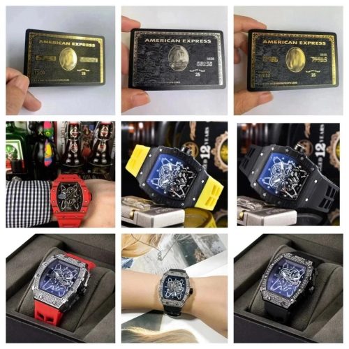 Richard Mille RM 35-02 Luxury Skeleton Watch Black and Red