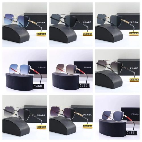 Prada 68014 and 7460 Square Sunglasses Multicolor