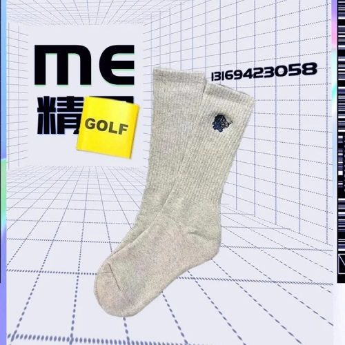 Golf Wang Grey Crew Socks Casual Cotton Socks Light Gray