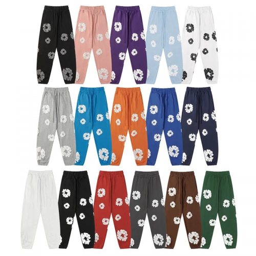 Denim Tears Floral Print Casual Sweatpants Multicolor