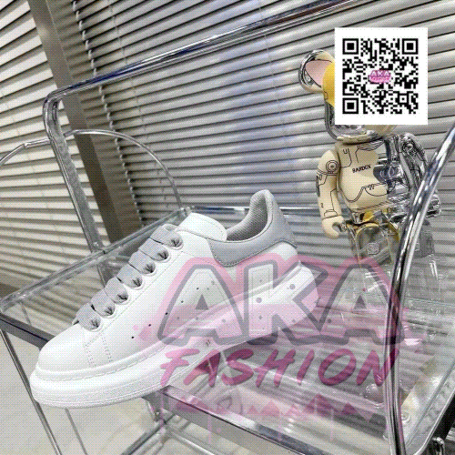 Alexander McQueen AMQ Oversized Chunky Sneakers White and Gray