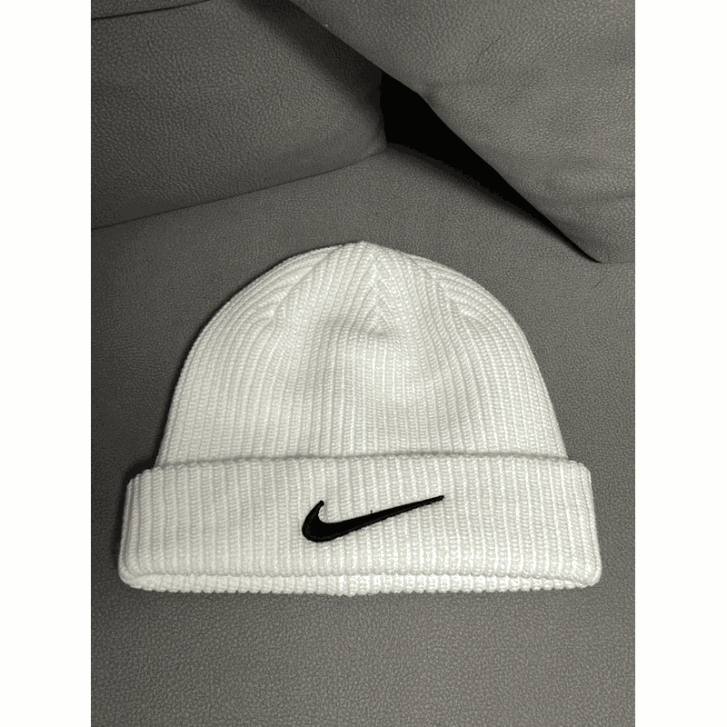 Nike Ribbed Beanie Knit Headwear White