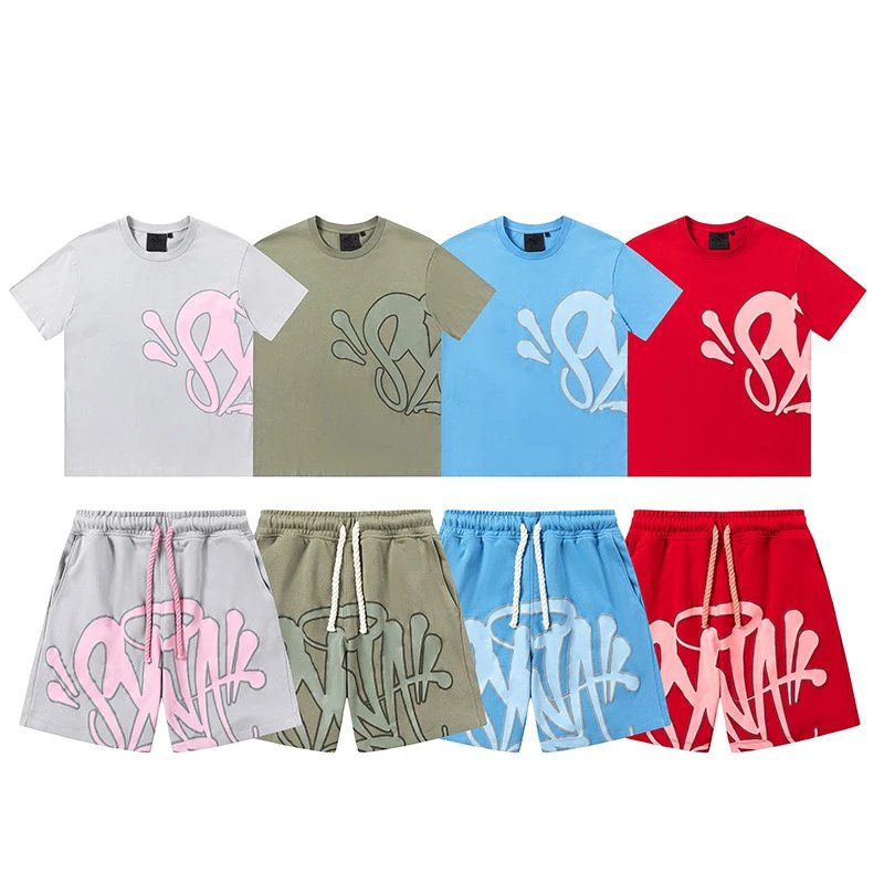 Syna World Syna Graffiti Print Casual T-Shirt and Shorts Set Multicolor