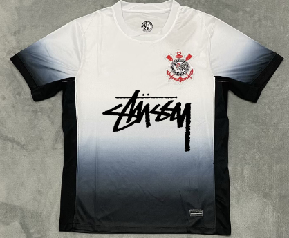 Stussy Gradient Graphic Tee Casual T-Shirt Black and White