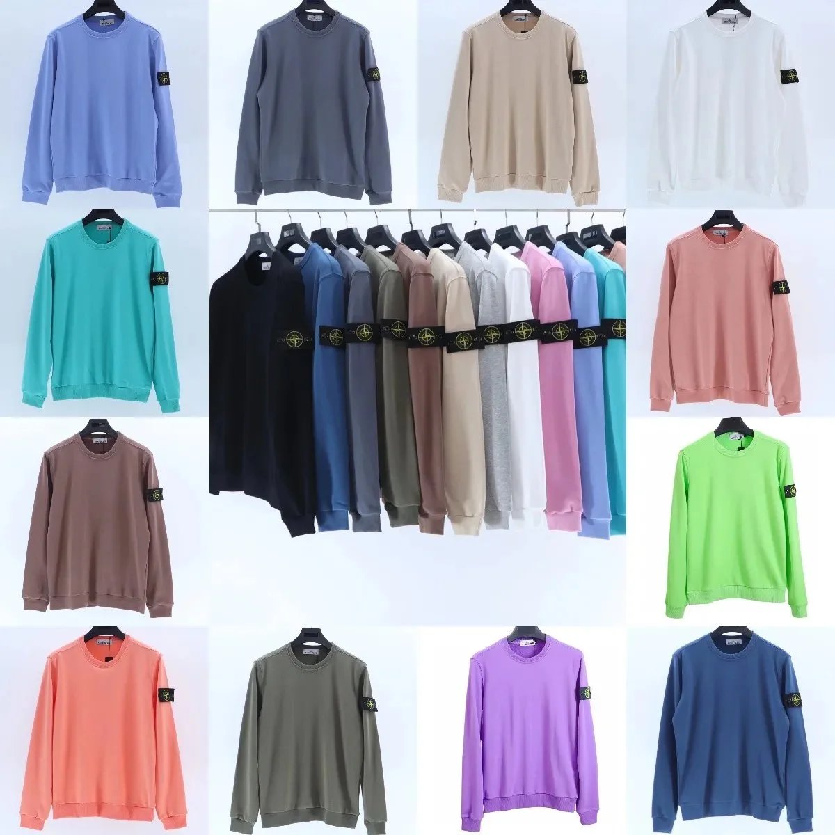 Stone Island Classic Crewneck Sweatshirt Casual Pullover Multicolor