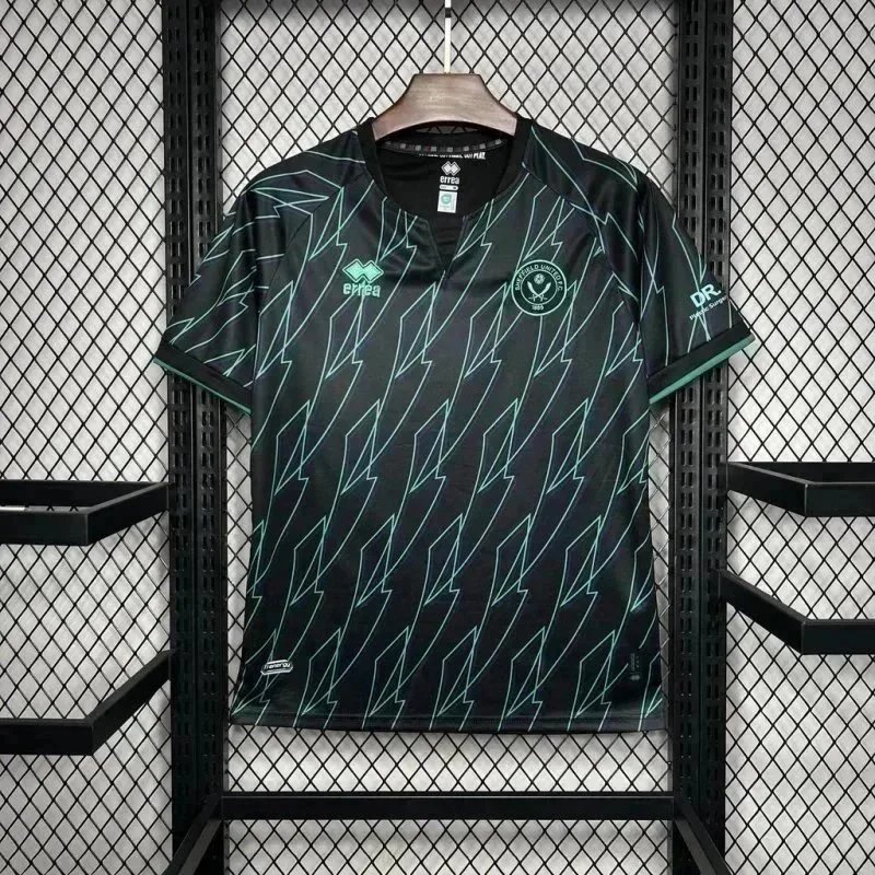 Erreà Sheffield United 2023 Casual Jersey Black and Green