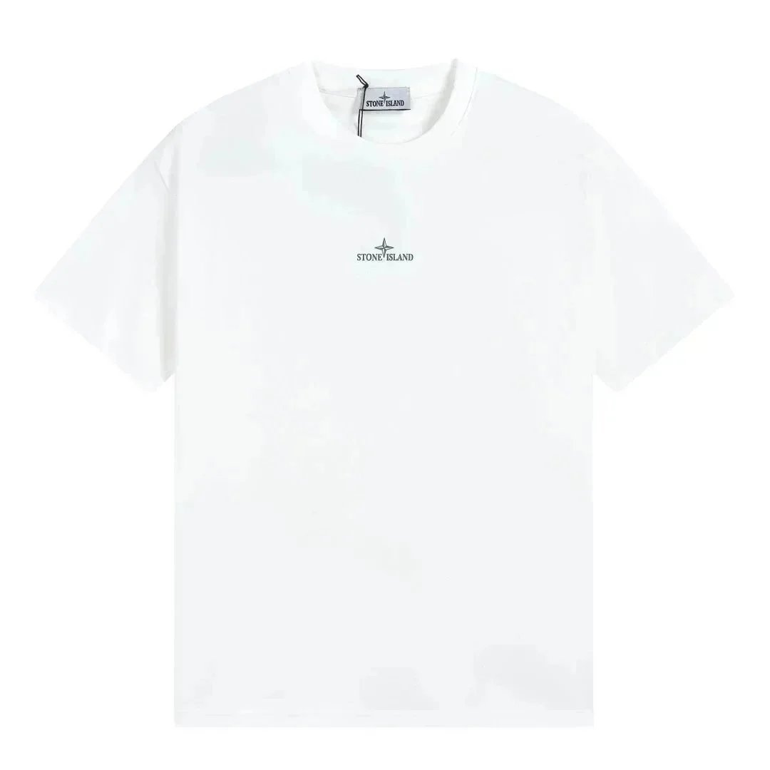 Stone Island Logo Print Casual T-Shirt White