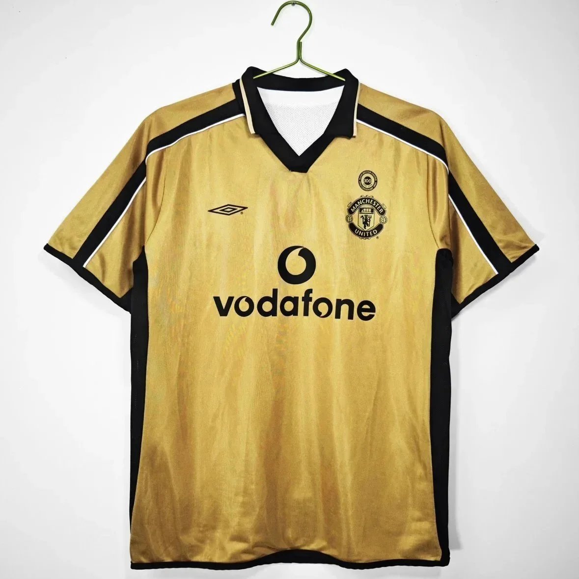 Umbro Manchester United 1998 Centenary Jersey Football Jersey Gold and Black
