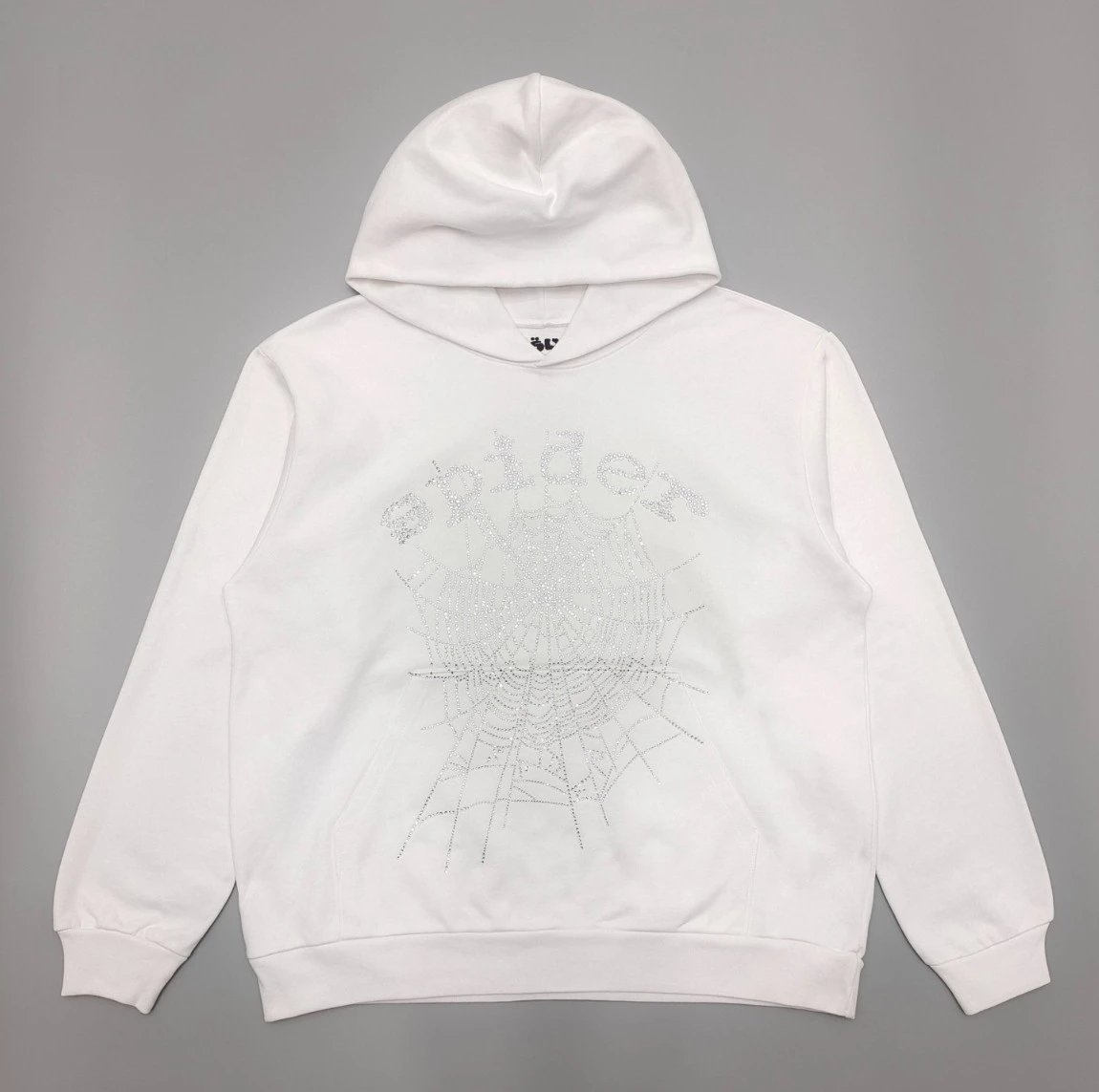 OG Rhinestone Logo Hoodie White OG Rhinestone Logo Hoodie White