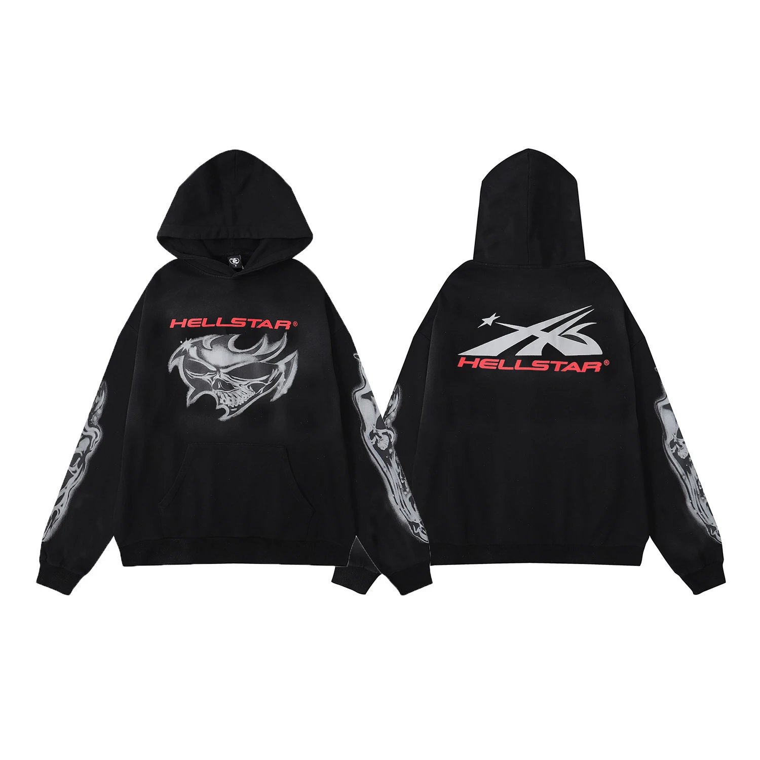 【纯棉连帽卫衣】DY-w08黑色 【纯棉连帽卫衣】DY-w08黑色